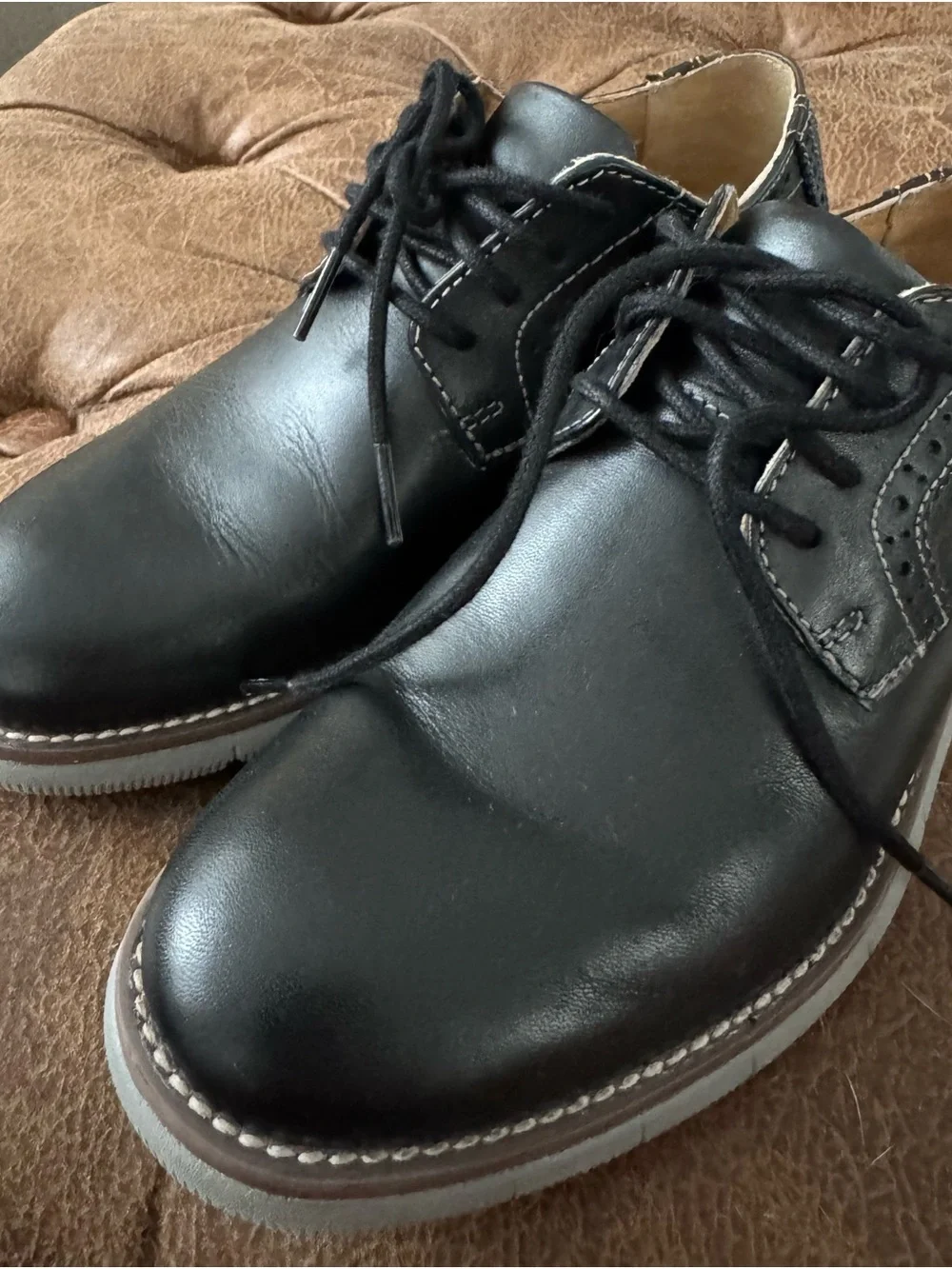 Boy’s Johnston & Murphy Leather Lace-Up Dress Shoes